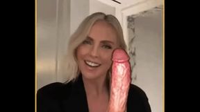 Charlize holds the FD2H for the first time.