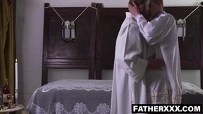 FatherXXX.com - Holy father's raw horniness during altar server supervision