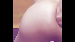 Pink Dildo all the way in my Ass, Fisting and Belly Bulge