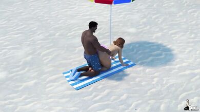 Cheating Milf Pawg Gets Destroyed By Hentai BBC Gangbang On Beach During Vacation