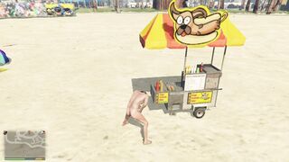 GTA five: Bare Trevor’s Bare Beach Dance & Getting off! #GTA5