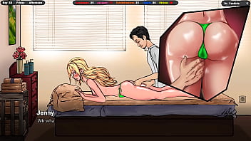 A lustful masseur brings Jenny to orgasm on the table