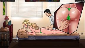 A lustful masseur brings Jenny to orgasm on the table