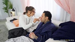 Busty nurse knows the way how to treat Covid