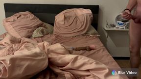 Surprise! I come across my stepsister fingering herself... she ends up with her mouth full