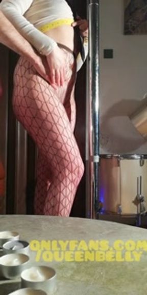 I thought that he want pole dance,but he did full belly inflation by bike pump/onlyfans/queenbelly