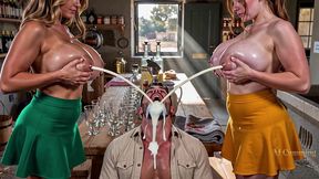 breast milk factory - these women just keep producing milk, luckily i arrive to help them out by sucking their giant tits until they’re completely empty, they thank me with an orgy (ai generated)