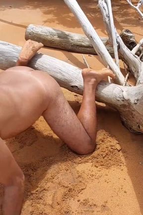 Ladysilva Very Hot Naked on the Beach with Her Tanned Ass