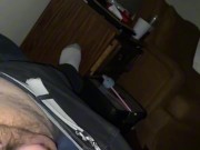 stroking my dick , wishing it was a trans slobbing on my knob