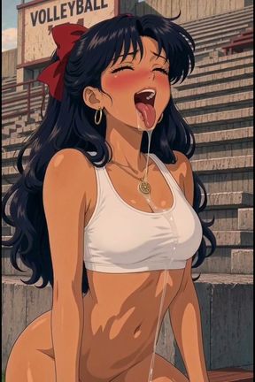 3d Anime Team Sailor cheers on volleyball team from the stands