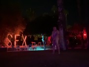 Walking naked in the resort