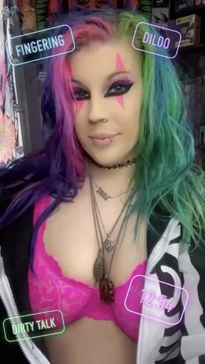 12:54:- The Bone Show: Spooky Dildo, Hairy Pussy, Heavy Moans 🖤