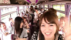 Wild Orgy On A Bus With Japanese Beauties Sucking And Riding Hard Cocks