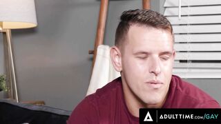 ADULT TIME - Frat Jock Shane Cook Disturbs Twinky Roommate Gabe Bradshaw's Study! ROUGH ANAL & CUMMED