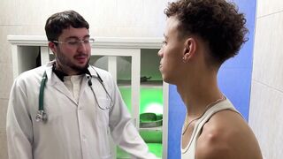 Young and passive medic helped patient who was afraid of experiencing a finger in his bootie - CONCLUDE ON CRIMSON