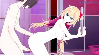 Akai Haato and I have intense sex at a love hotel. - Hololive VTuber Hentai