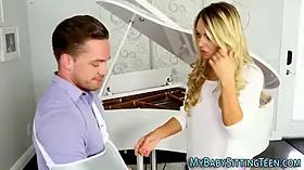 Teenie gets pussy inserted