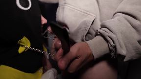 Three guys with huge cocks persuade a girl at a party to take all their big cocks in every hole