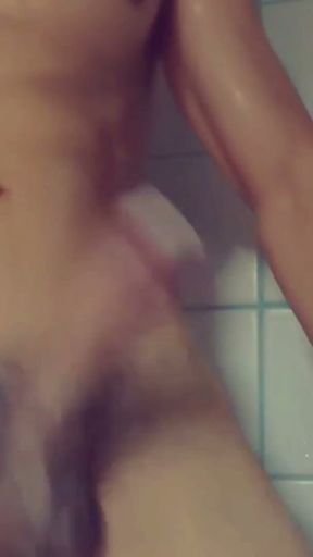 hot handsome in the bathroom dances sexy and jerks off his big elastic dick   Clip 1