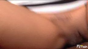 Hot brunette gets her cunt drilled hard by her black therapist in the office
