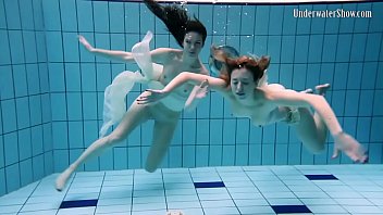 Andrejka and Anetta underwater hot lesbians