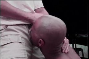 Hot white cowboy gets his stiff tool blown by eager black hunk