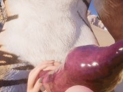 Wild Life / Huge Tiger Furry Knotting Female POV