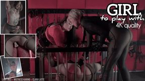 Lesdom Strap-on Fuck and Pussy Fingering in Latex Gloves | Mistress Karino, Clara Latte, Lady Ines [4K MP4] Lezdom, Lesbian Domination