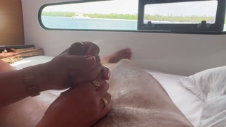 Handjob for avoid sea sickness