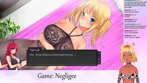 Neko Teases Co-Star in Seductive Lace, Sparks Hot Lesbian Fantasy Live