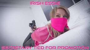 Irish Essie - Tied for Promotion 4K ( Rope Bondage , Wrap Gagged , OTN gag , Hogtie , Duct Tape Gag , Ballgagged )