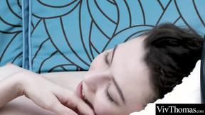 ”Cute teen lesbos can't get enough of eating each other's muff”