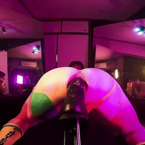 Axel Abysse Teases Asshole Before Riding Dildo Machine