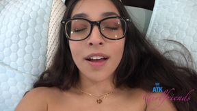 Young brunette sucking old cock