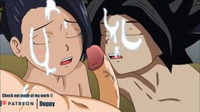 Kale and Caulifla Suck Dick in Dragon Ball Super Hentai Anime Adventures