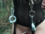 Painslut: knotted rope & tabasco clit & pussy torture, cums & squirts