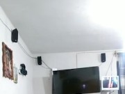 Mommy masturbates with VR glasses watching porn and imagining a big cock
