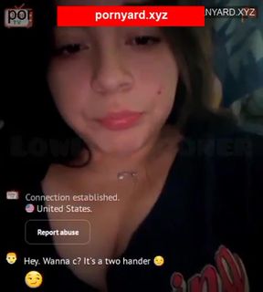 Amateur webcam girl flashes her goodies in a homemade video