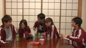 Tekka Japanese teen takes gangbang barrage, erupts like Mount Fuji