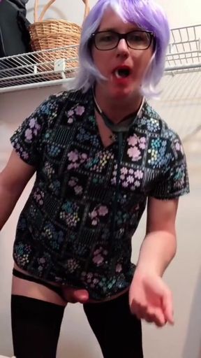 Naughty nurse cumming Pantyluvn sissy   Clip 1