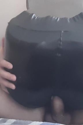 Leather ass rubber sextoy