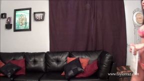 This sexy babe loves stepping on her phone card