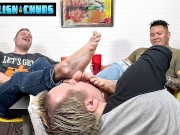 Matt Gives Ryder And Milus Slinger Some Foot Stimulations