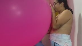 Blow to pop balloon 36 inch pink