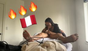 Peruvian RMT cheats on appointment with huge Asian cock