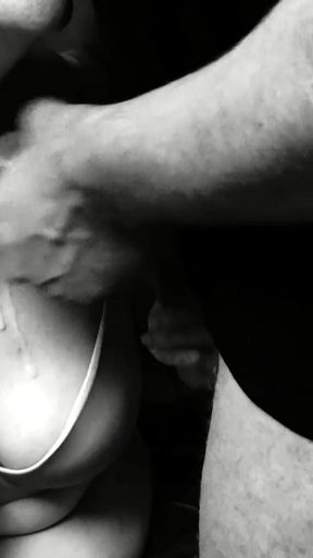 One Minute Blowjob & Massive Tit Cumshot