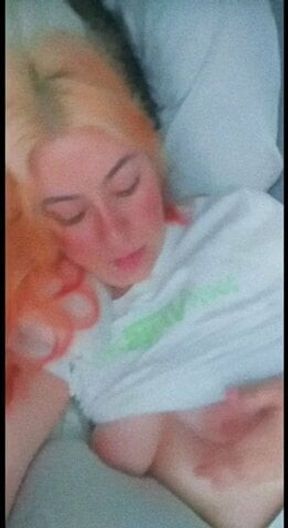 tit teasing in bed