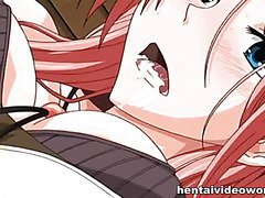 Poor hentai girl cumming and pissing after sex