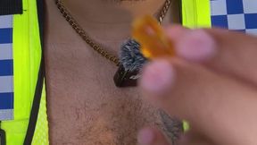 PC Bulky Lines Up His Gummies on the Swallowing block