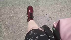 Nicoletta's Wild Outdoor Adventure: A Surprising Upskirt Moment in the Park!